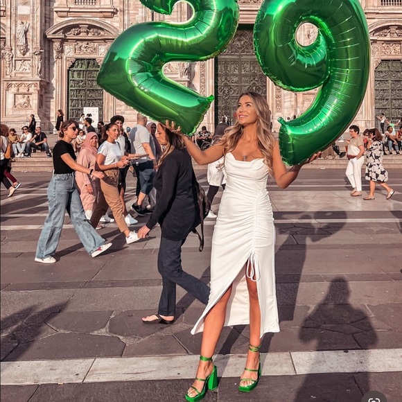 ZARA DRAPED MIDI DRESS - Picture 12 of 16